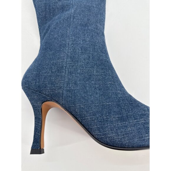 Lisa Vicky Over The Knee Boots Ave Dark Blue Denim Size 9.5 New Awesome - Picture 11 of 13